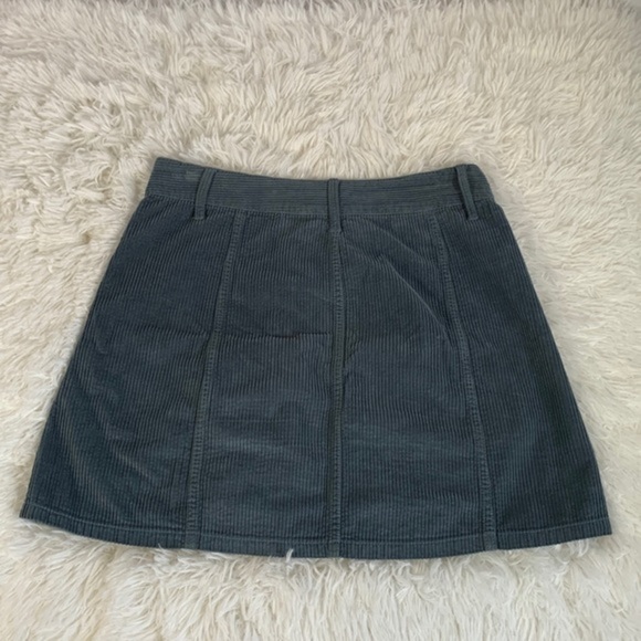 American Eagle Blue Corduroy High Rise A-Line Mini Skirt - Picture 1 of 9